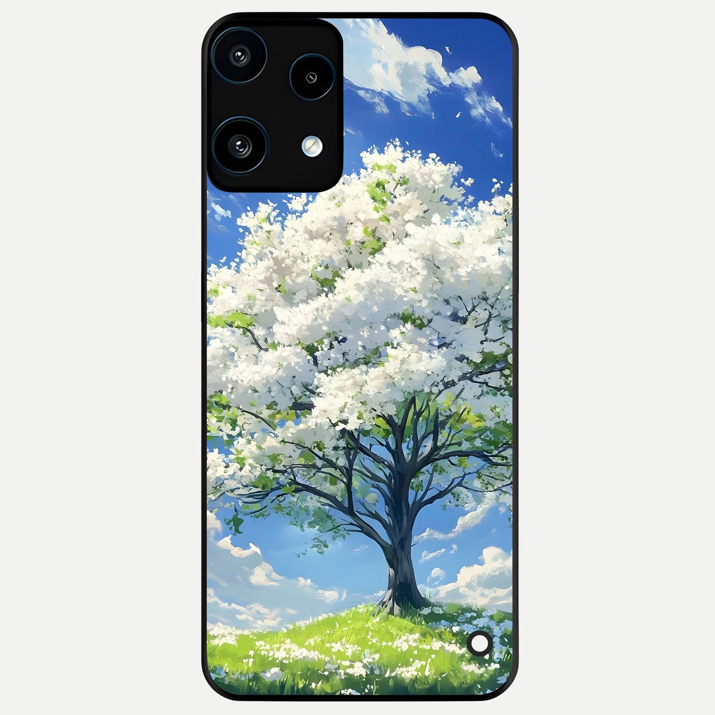  Blossom Sky Serenity Glass Case For Nothing Phone 3A Lite back cover – full design glossy printed glass finish