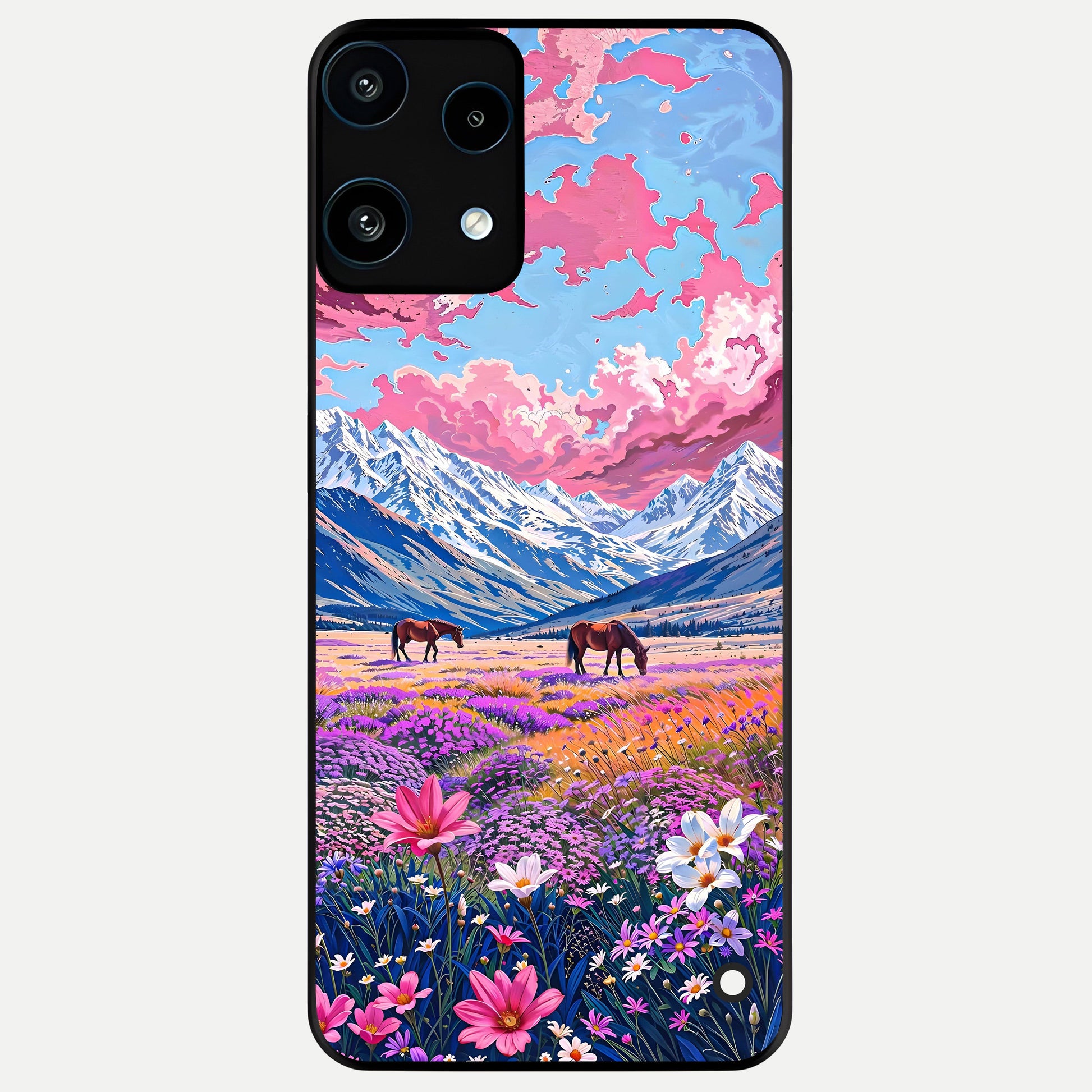  Blossom Valley Dream Glass Case For Nothing Phone 3A Lite back cover – full design glossy printed glass finish