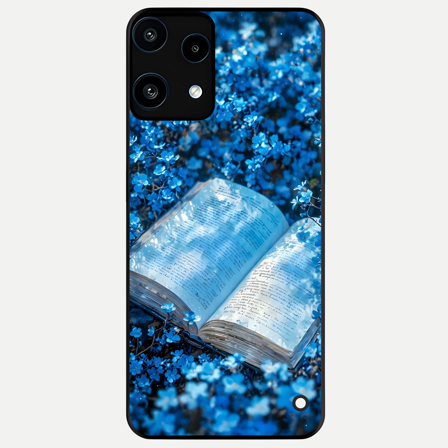  Blue Bloom Tales Glass Case For Nothing Phone 3A Lite back cover – full design glossy printed glass finish