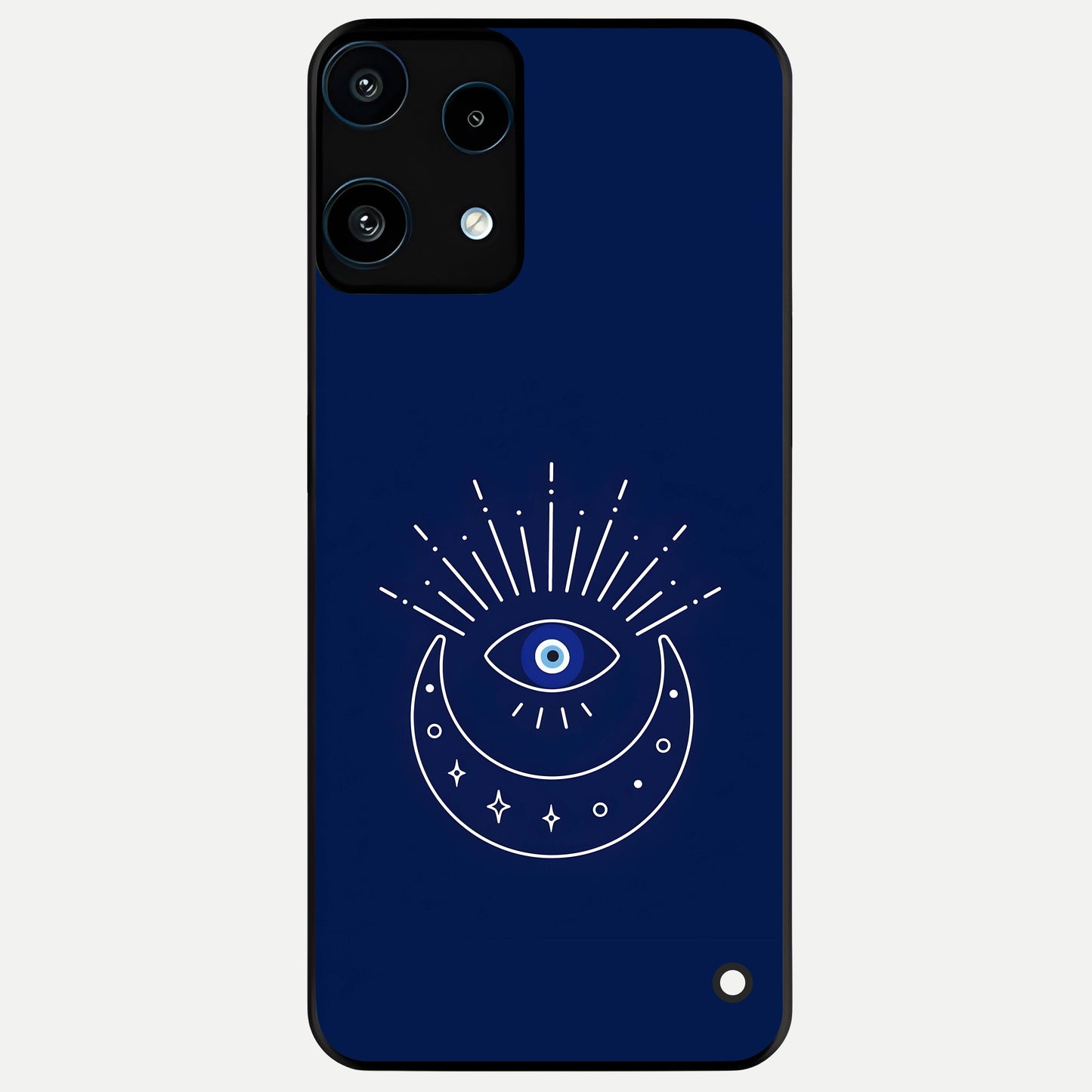  Blue Evil Eye Glass Case For Nothing Phone 3A Lite back cover – full design glossy printed glass finish