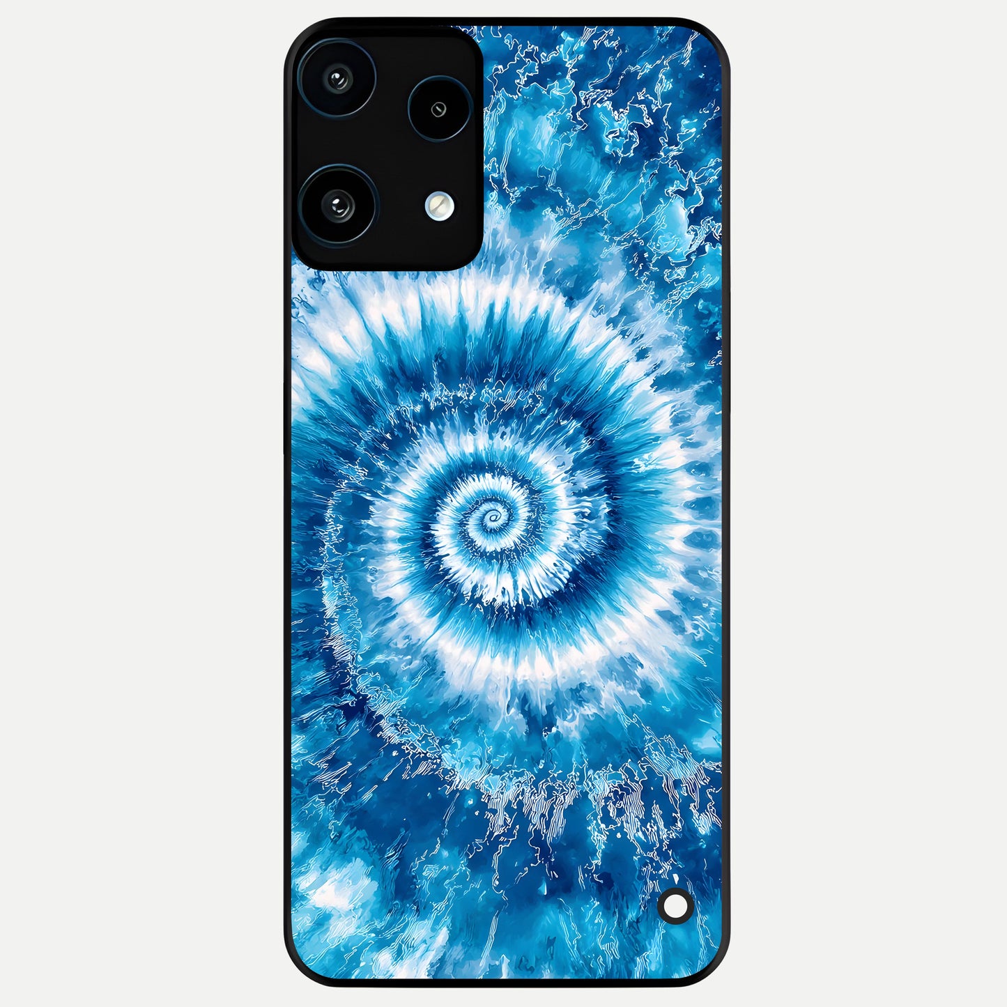  Blue Galaxy Wave Glass Case For Nothing Phone 3A Lite back cover – full design glossy printed glass finish