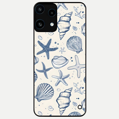  Blue Ocean Outline Glass Case For Nothing Phone 3A Lite back cover – full design glossy printed glass finish