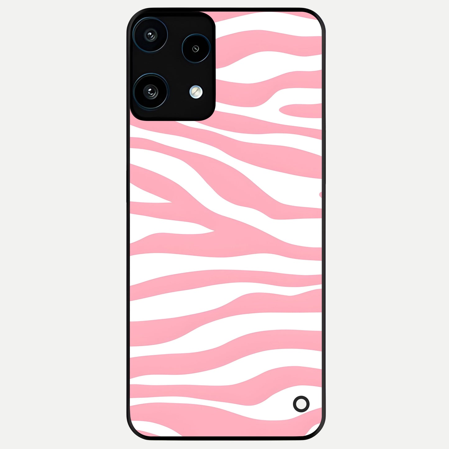  Blush Zebra Flow Glass Case For Nothing Phone 3A Lite back cover – full design glossy printed glass finish