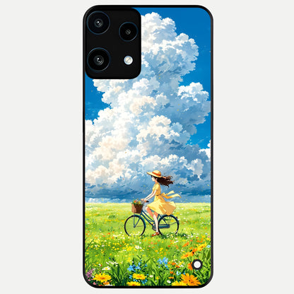  Breezy Meadow Ride Glass Case For Nothing Phone 3A Lite back cover – full design glossy printed glass finish