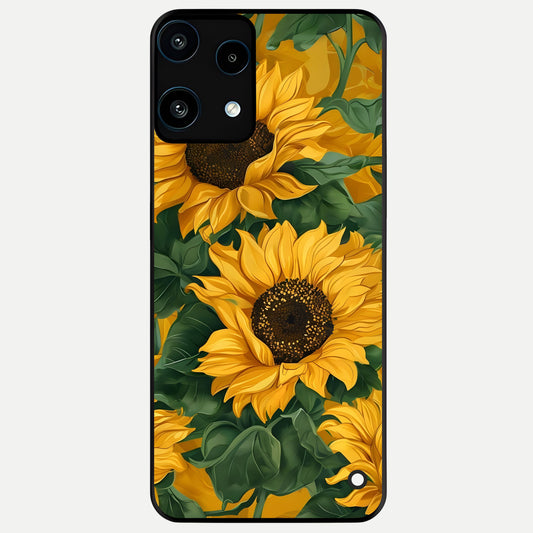  Bright Sunflower Bloom Glass Case For Nothing Phone 3A Lite back cover – full design glossy printed glass finish
