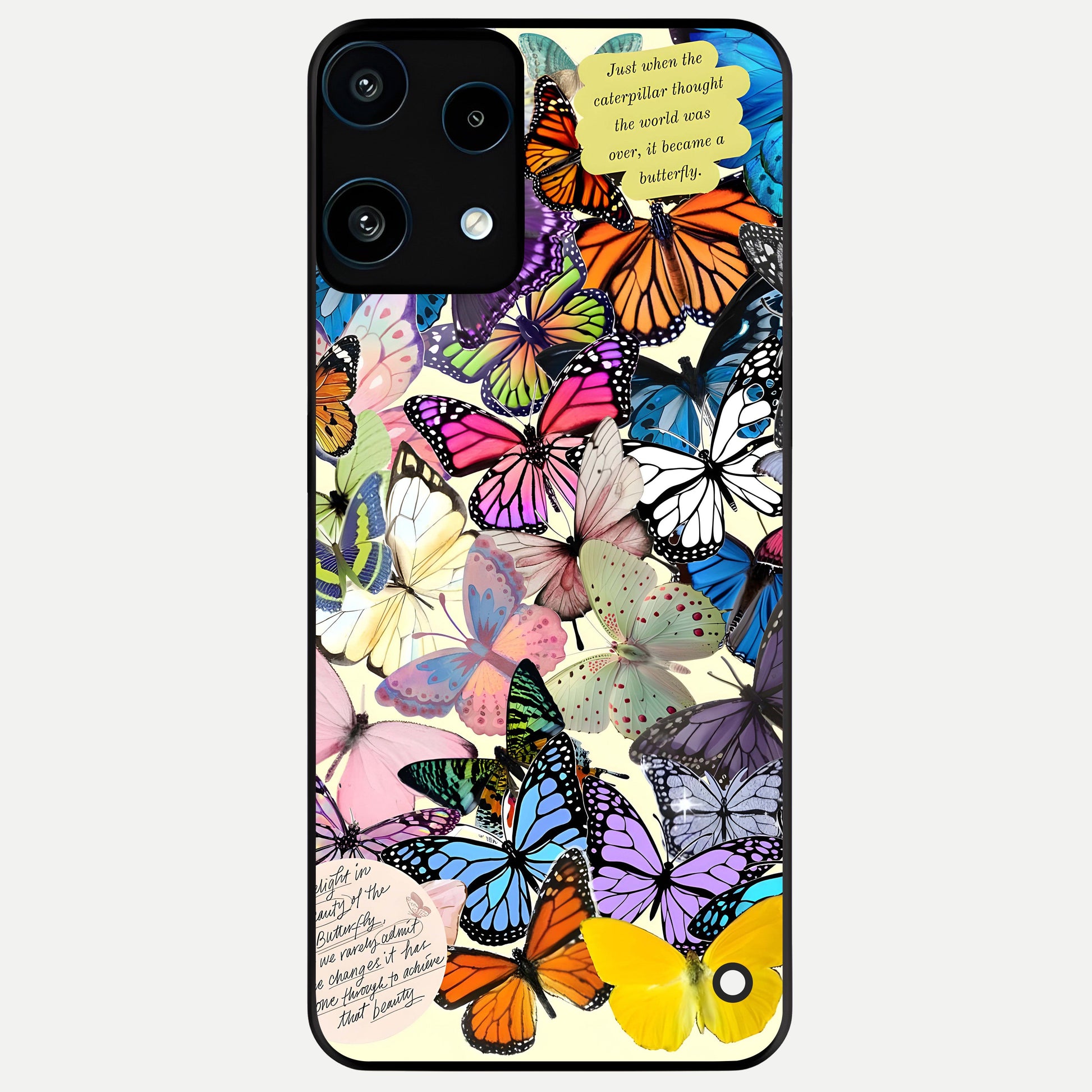  Butterflies Petal Dream Glass Case For Nothing Phone 3A Lite back cover – full design glossy printed glass finish