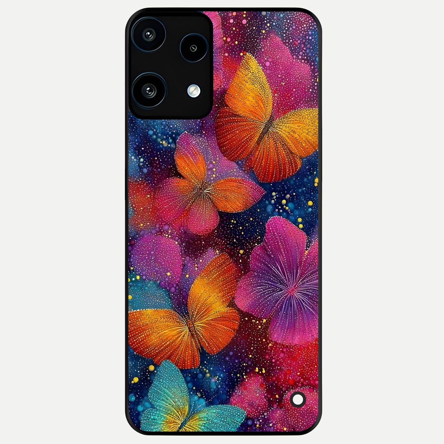  Butterfly Dream Mist Glass Case For Nothing Phone 3A Lite back cover – full design glossy printed glass finish