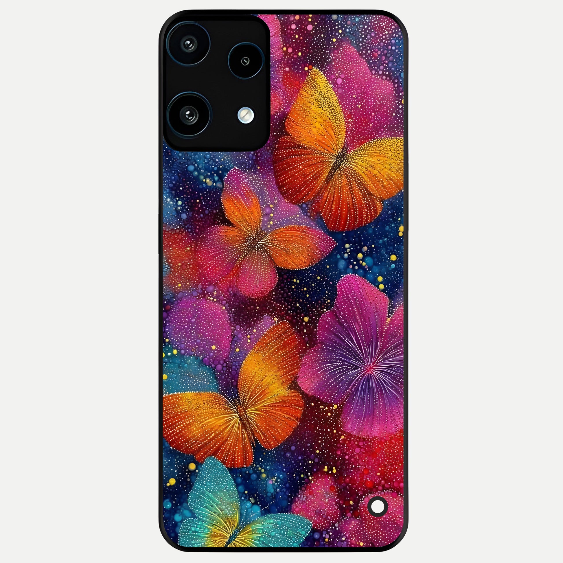  Butterfly Dream Mist Glass Case For Nothing Phone 3A Lite back cover – full design glossy printed glass finish
