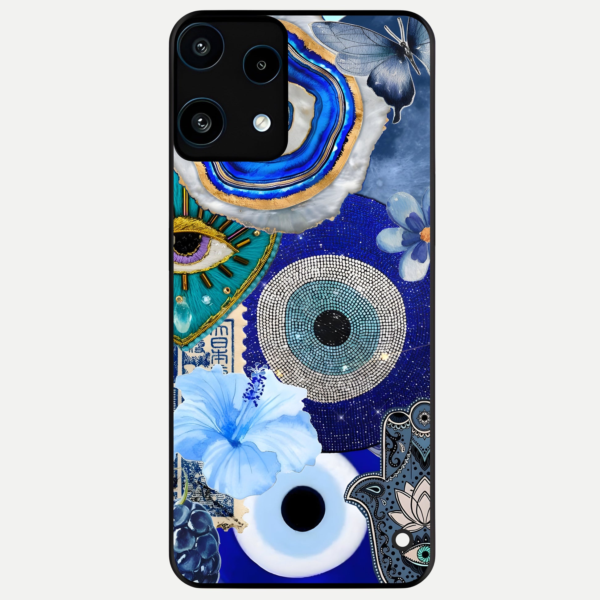  Celestial Blue Vision Glass Case For Nothing Phone 3A Lite back cover – full design glossy printed glass finish