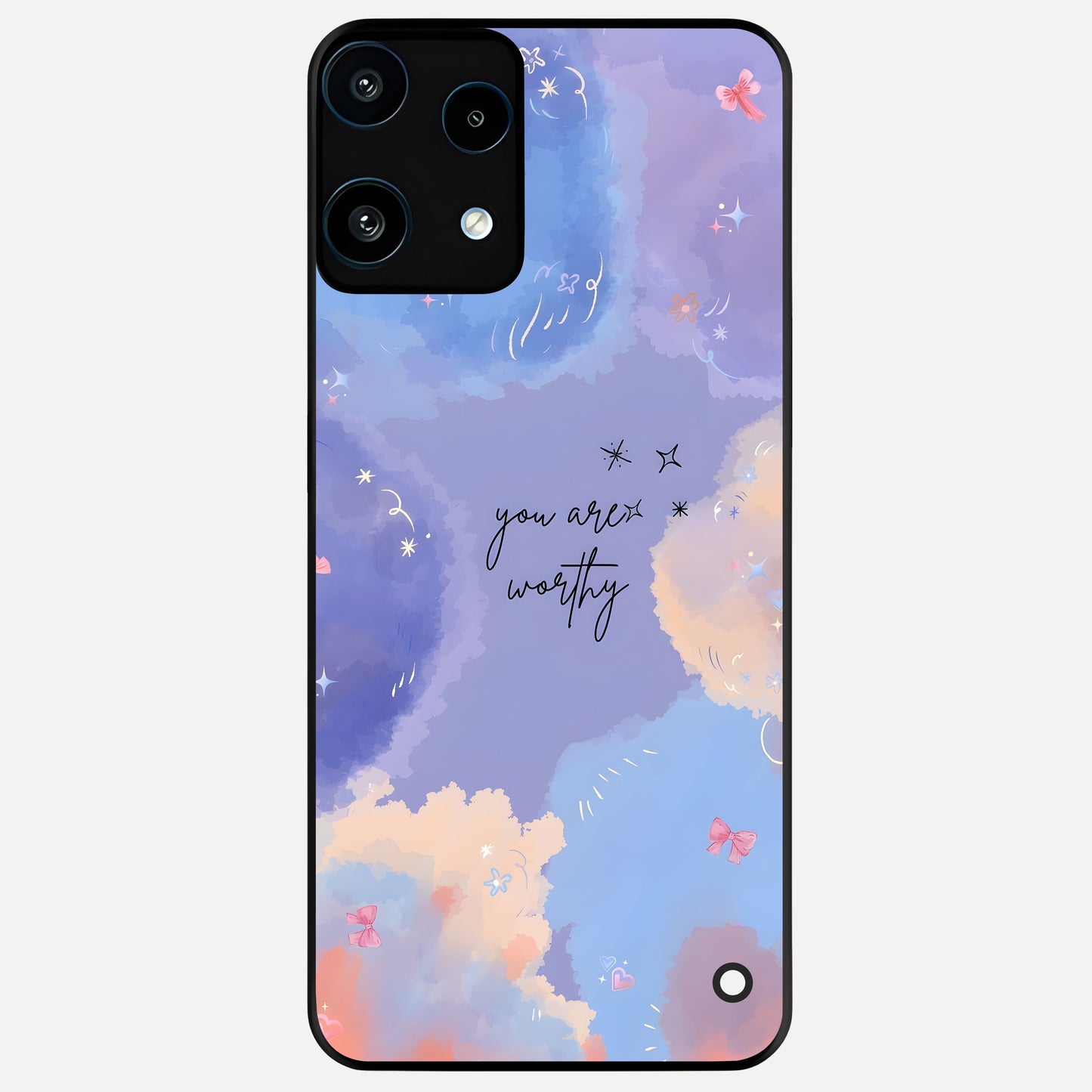  Celestial Cloud Magic Glass Case For Nothing Phone 3A Lite back cover – full design glossy printed glass finish