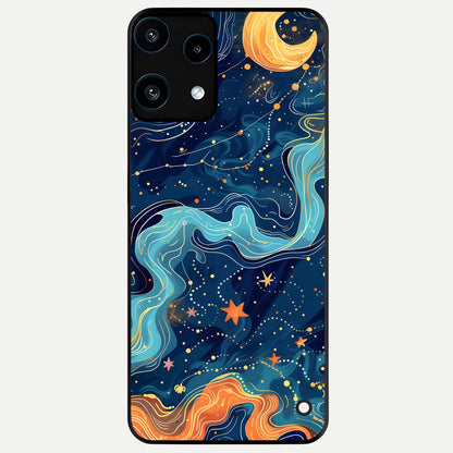  Celestial Dream Flow Glass Case For Nothing Phone 3A Lite back cover – full design glossy printed glass finish