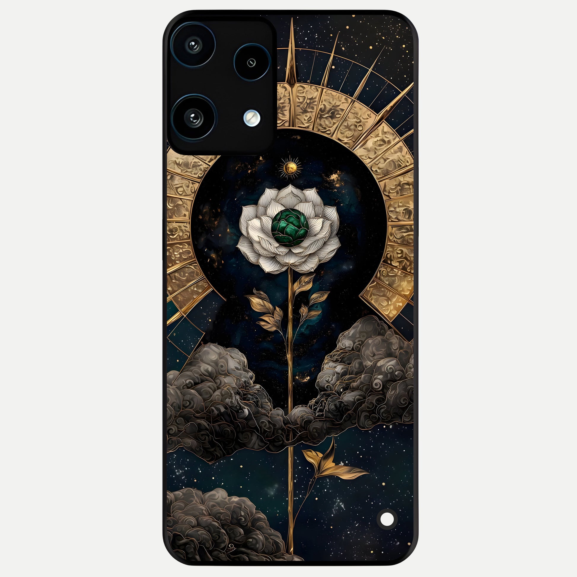  Celestial Lotus Morang Glass Case For Nothing Phone 3A Lite back cover – full design glossy printed glass finish