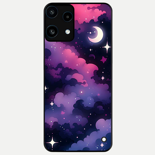  Celestial Moon Magic Glass Case For Nothing Phone 3A Lite back cover – full design glossy printed glass finish