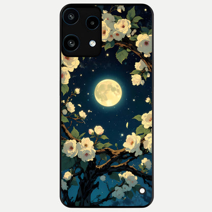 Celestial Moon And Flower Glass Case For Nothing Phone 3A Lite back cover – full design glossy printed glass finish