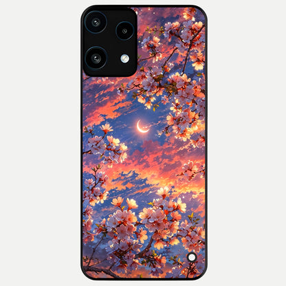  Celestial Sakura Sunset Glass Case For Nothing Phone 3A Lite back cover – full design glossy printed glass finish