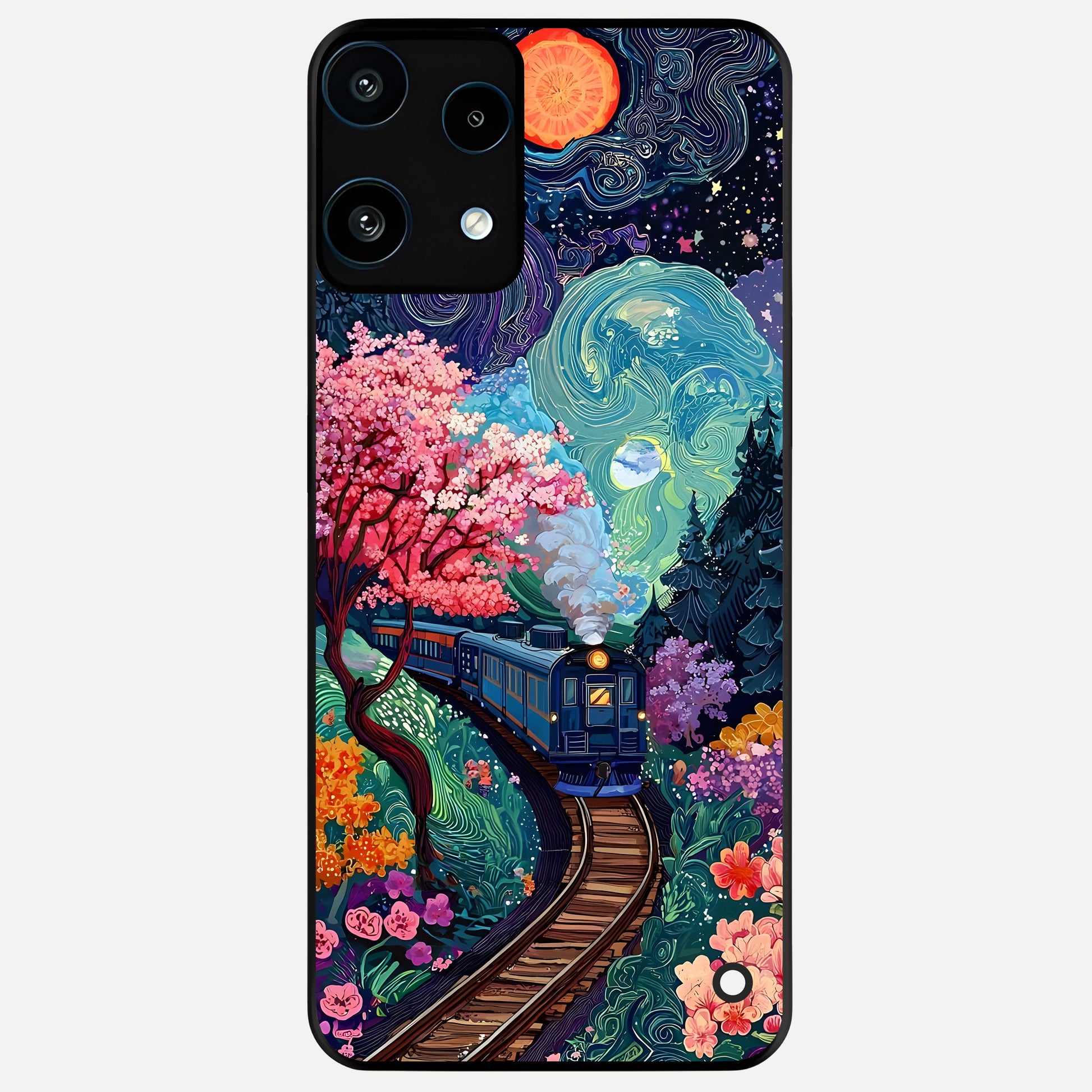 Celestial Train Journey Glass Case For Nothing Phone 3A Lite back cover – full design glossy printed glass finish