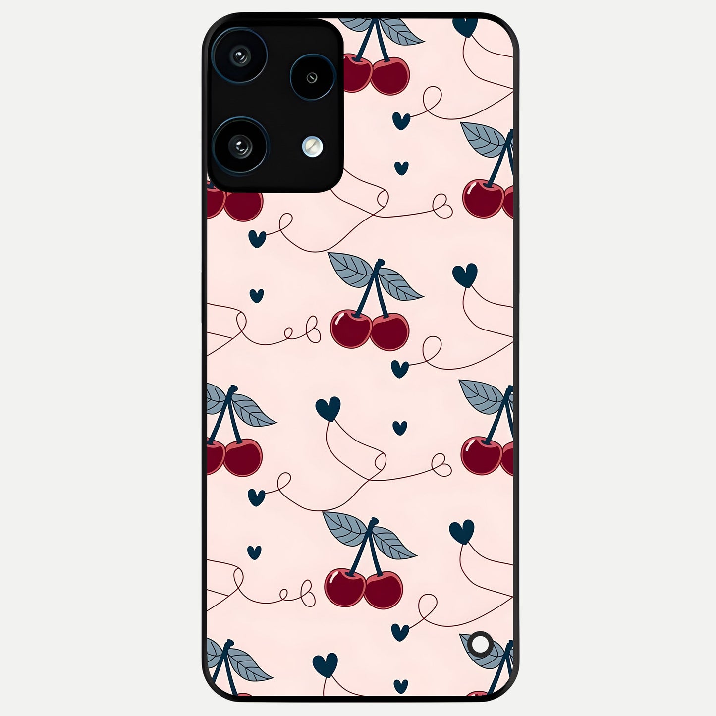  Cherry Heart Line Glass Case For Nothing Phone 3A Lite back cover – full design glossy printed glass finish