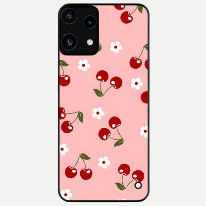  Cherry Love Mood Glass Case For Nothing Phone 3A Lite back cover – full design glossy printed glass finish