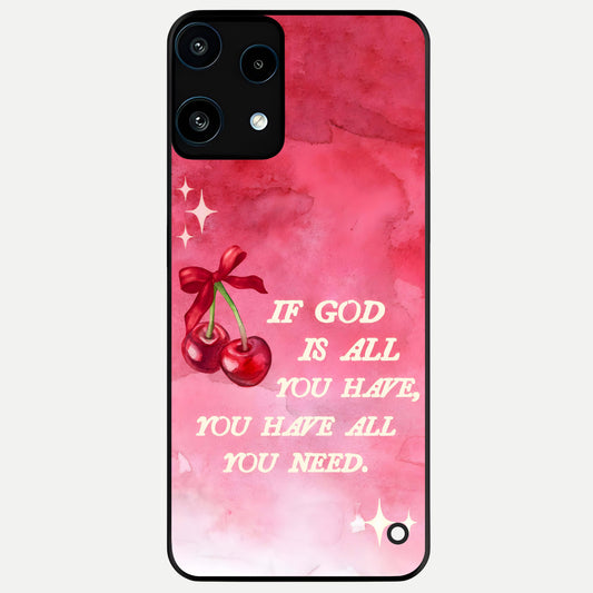  Cherry Quote Glass Case For Nothing Phone 3A Lite back cover – full design glossy printed glass finish