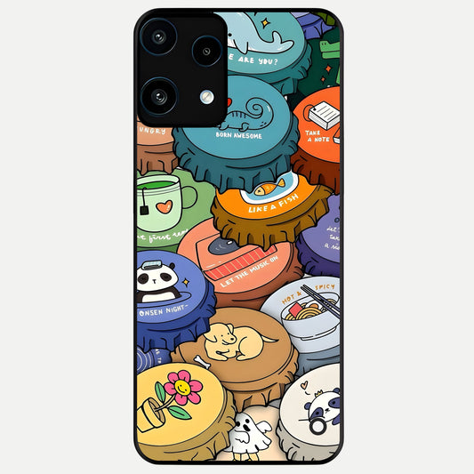  Coins Patterns Glass Case For Nothing Phone 3A Lite back cover – full design glossy printed glass finish