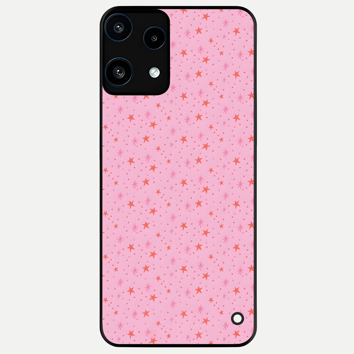  Cosmic Pink Sparkle Glass Case For Nothing Phone 3A Lite back cover – full design glossy printed glass finish