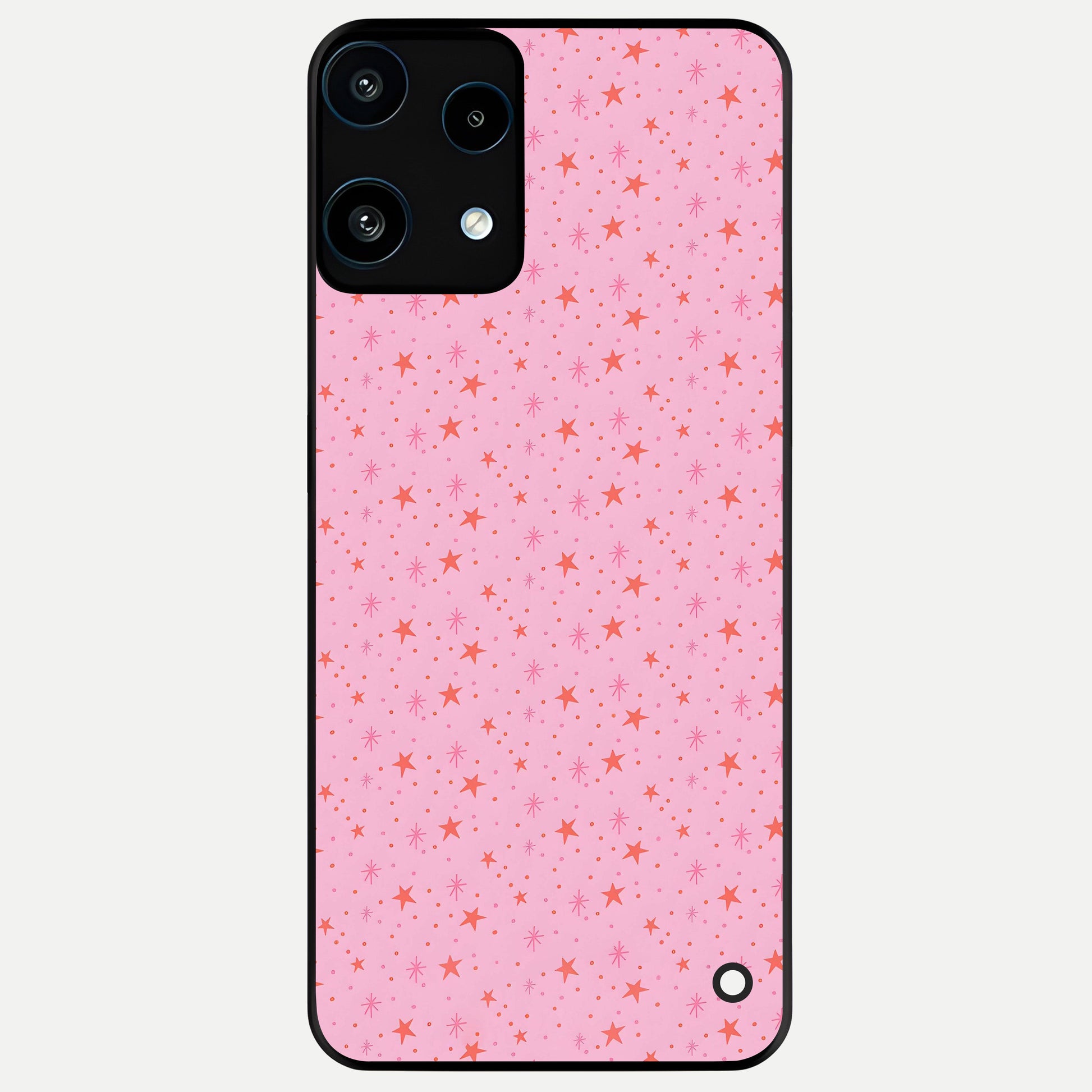  Cosmic Pink Sparkle Glass Case For Nothing Phone 3A Lite back cover – full design glossy printed glass finish