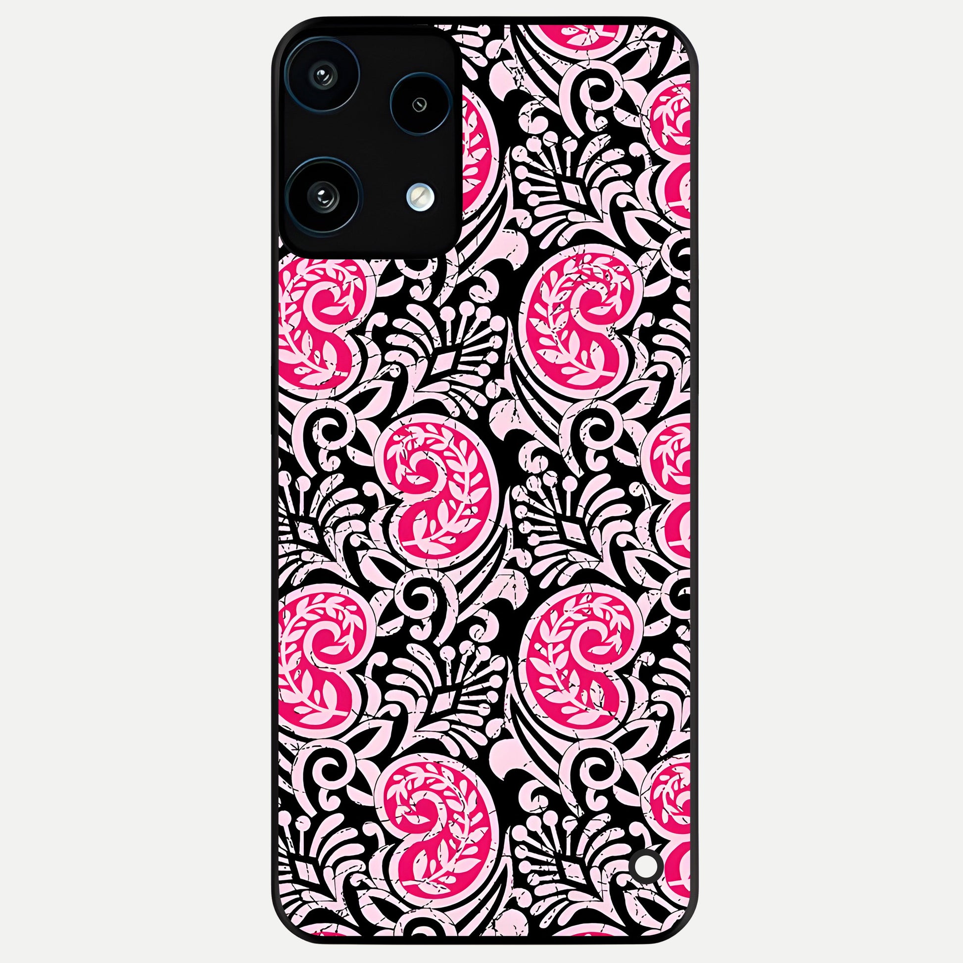  Crimson Paisley Charm Glass Case For Nothing Phone 3A Lite back cover – full design glossy printed glass finish