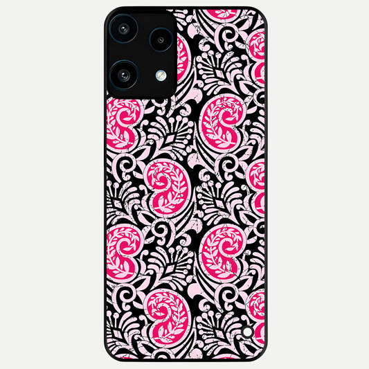  Crimson Paisley Charm Glass Case For Nothing Phone 3A Lite back cover – full design glossy printed glass finish