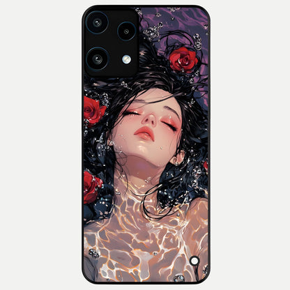  Crimson Rose Serenity Glass Case For Nothing Phone 3A Lite back cover – full design glossy printed glass finish