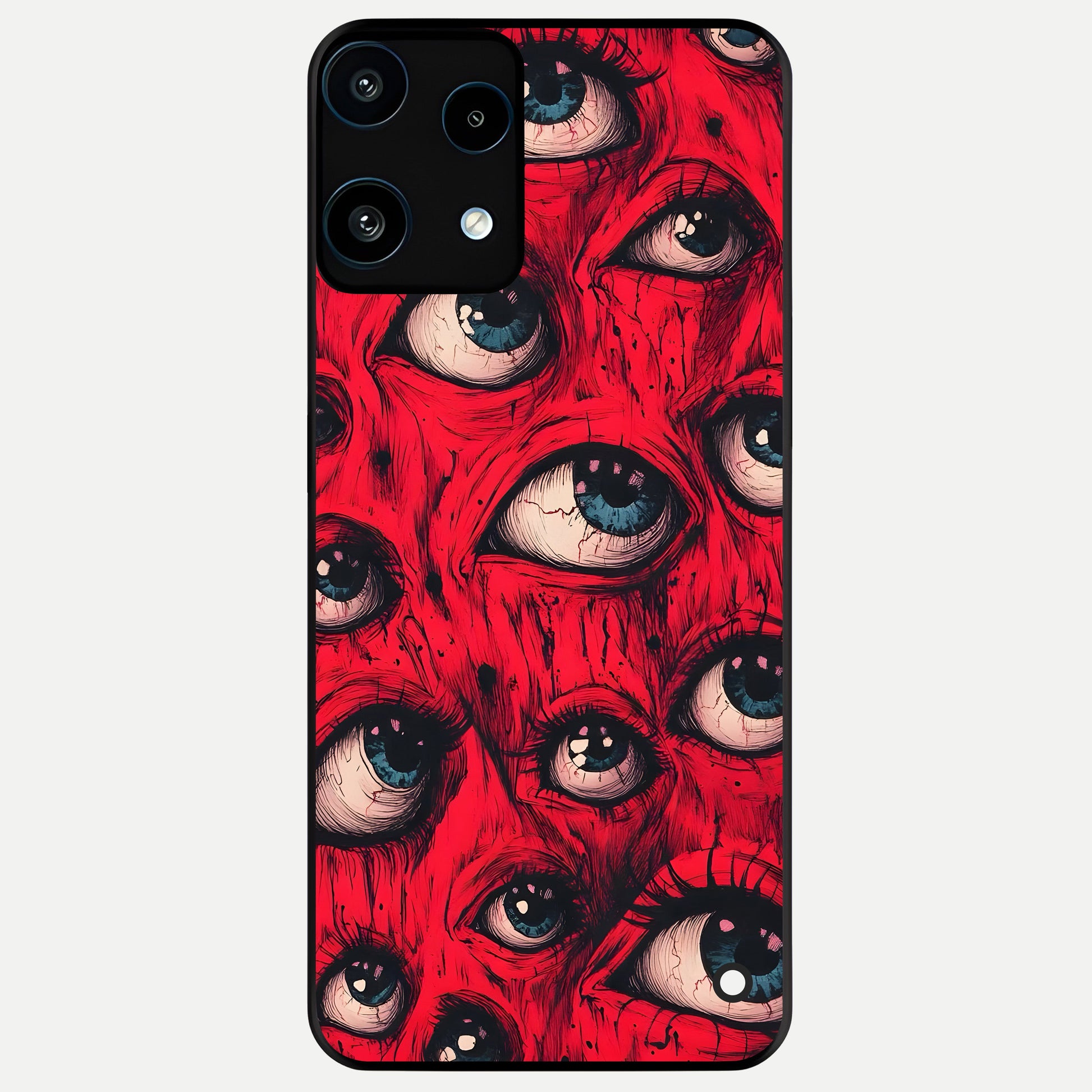  Crimson Watch Eyes Glass Case For Nothing Phone 3A Lite back cover – full design glossy printed glass finish