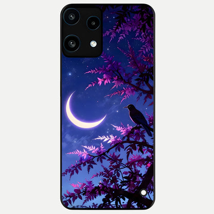  Crow And Moon Scenery Glass Case For Nothing Phone 3A Lite back cover – full design glossy printed glass finish
