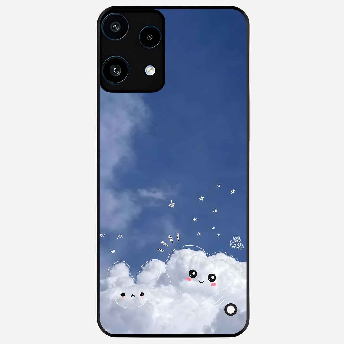  Cute Blossom Cloud Glass Case For Nothing Phone 3A Lite back cover – full design glossy printed glass finish