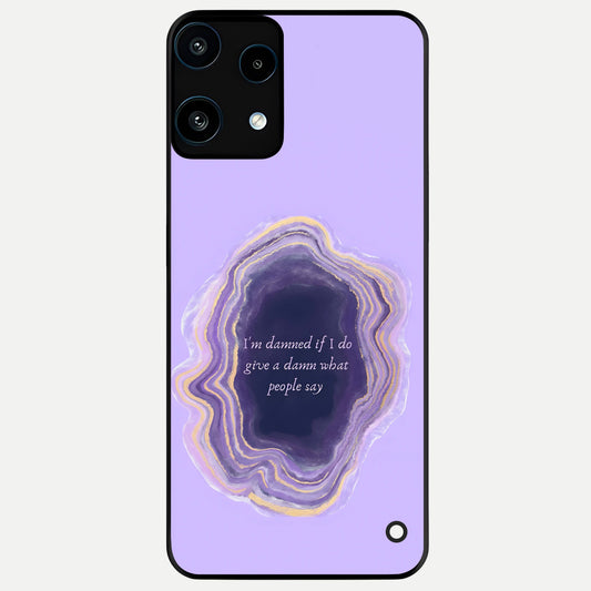  Damned People Quote Glass Case For Nothing Phone 3A Lite back cover – full design glossy printed glass finish