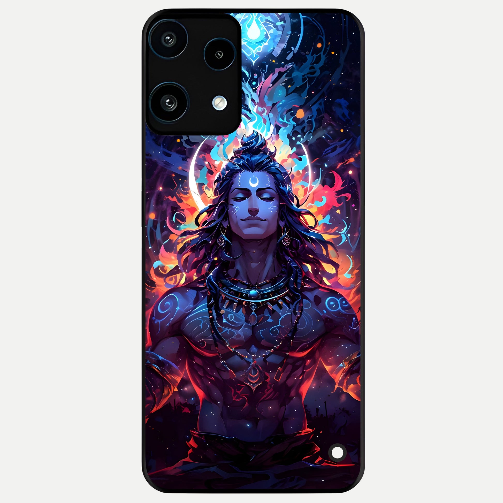  Divine Fire Shiv Glass Case For Nothing Phone 3A Lite back cover – full design glossy printed glass finish