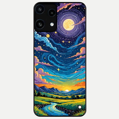  Dreamy Night Landscape Glass Case For Nothing Phone 3A Lite back cover – full design glossy printed glass finish