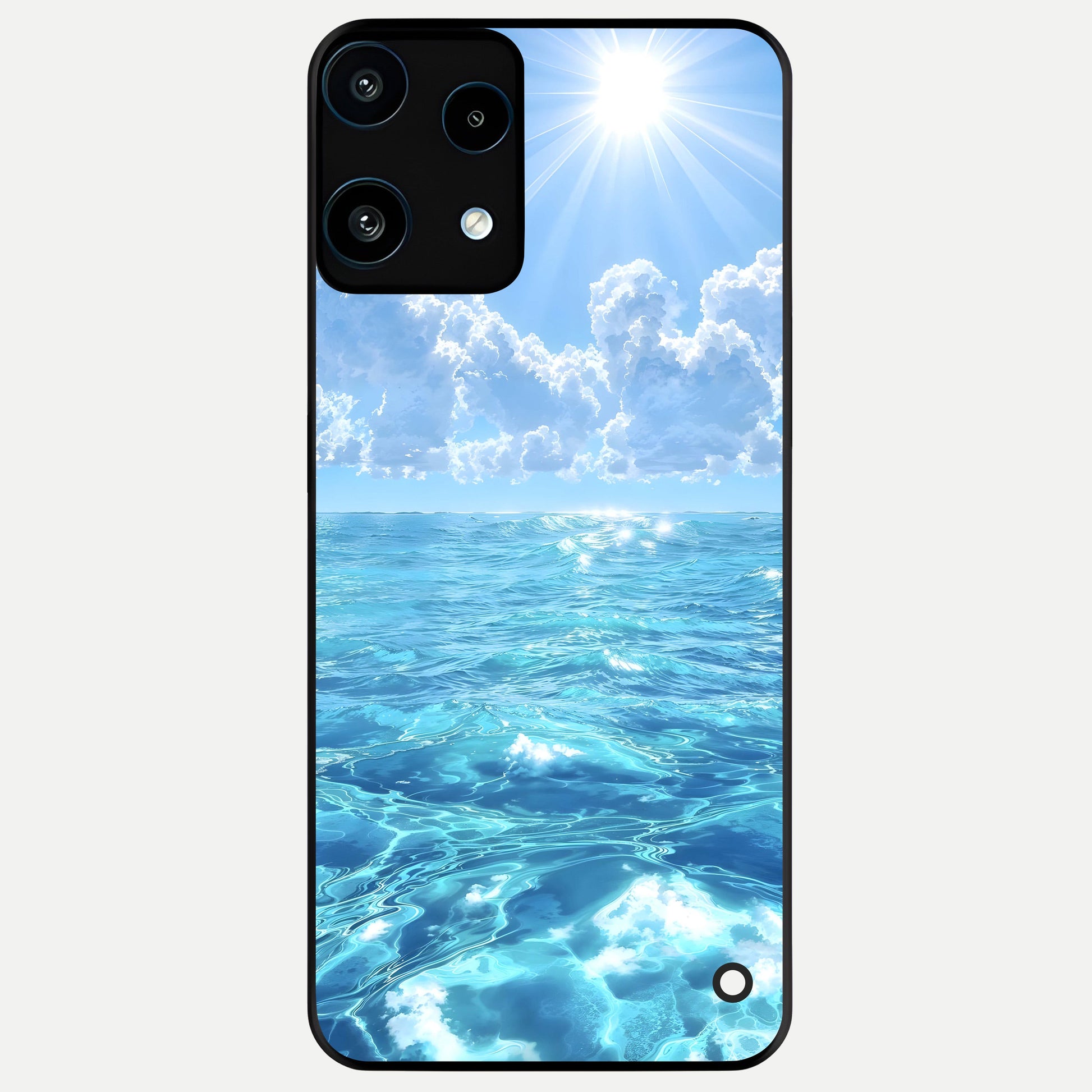  Endless Ocean Horizon Glass Case For Nothing Phone 3A Lite back cover – full design glossy printed glass finish