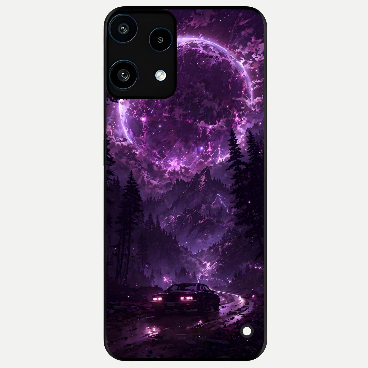  Eternal Cosmic Drive Glass Case For Nothing Phone 3A Lite back cover – full design glossy printed glass finish