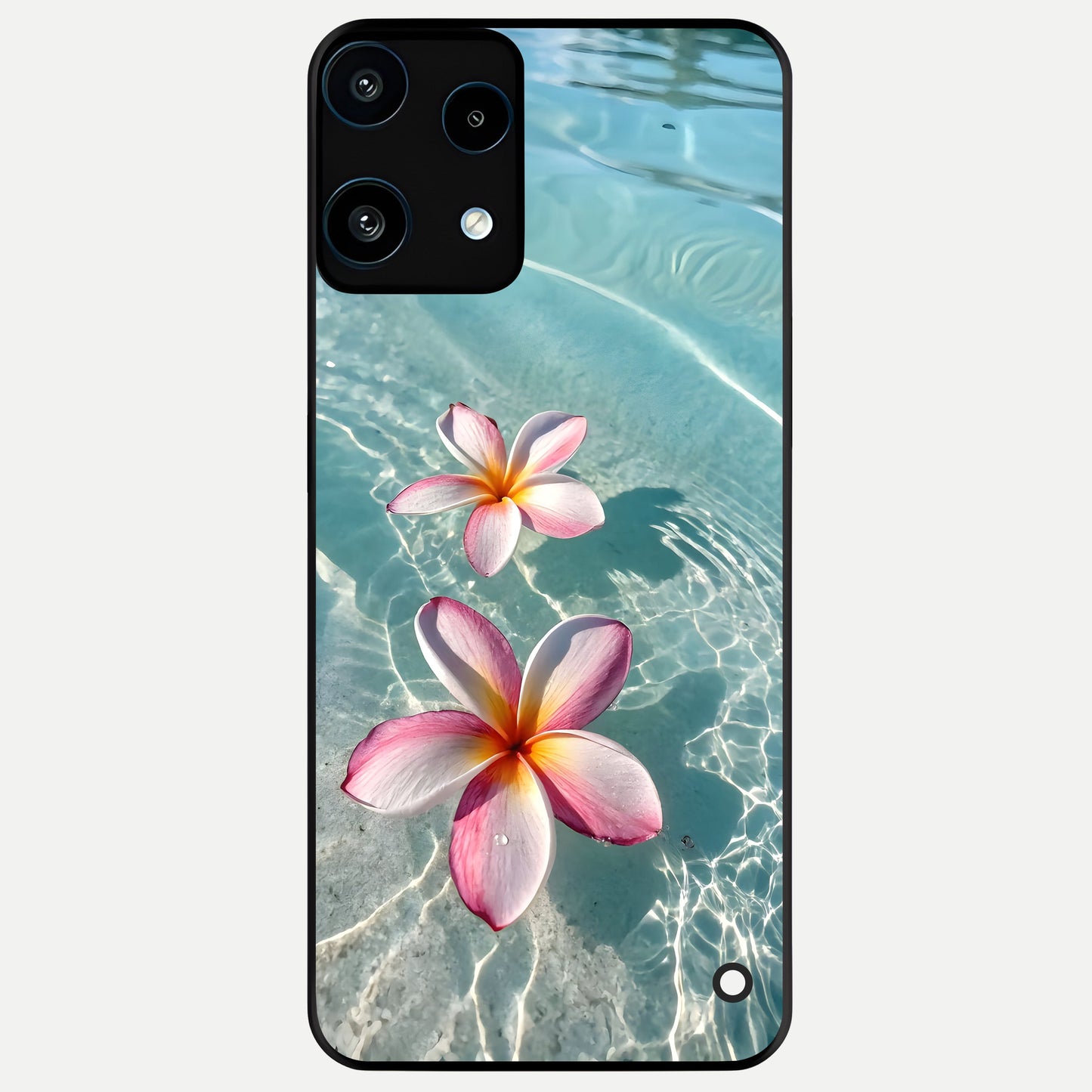  Floating Bloom Bliss Glass Case For Nothing Phone 3A Lite back cover – full design glossy printed glass finish