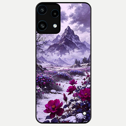  Flower Mountain View Glass Case For Nothing Phone 3A Lite back cover – full design glossy printed glass finish