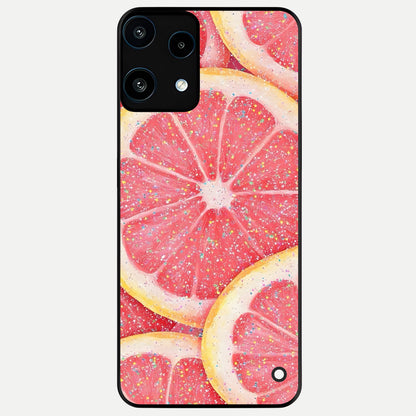  Glitter Grapefruit Glass Case For Nothing Phone 3A Lite back cover – full design glossy printed glass finish
