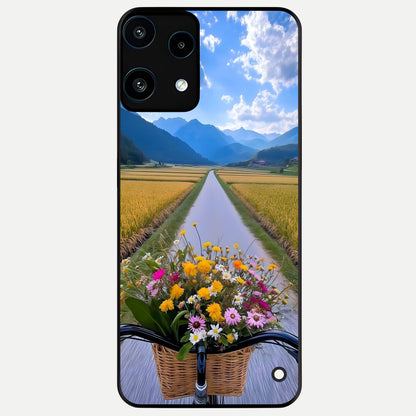  Golden Field Journey Glass Case For Nothing Phone 3A Lite back cover – full design glossy printed glass finish