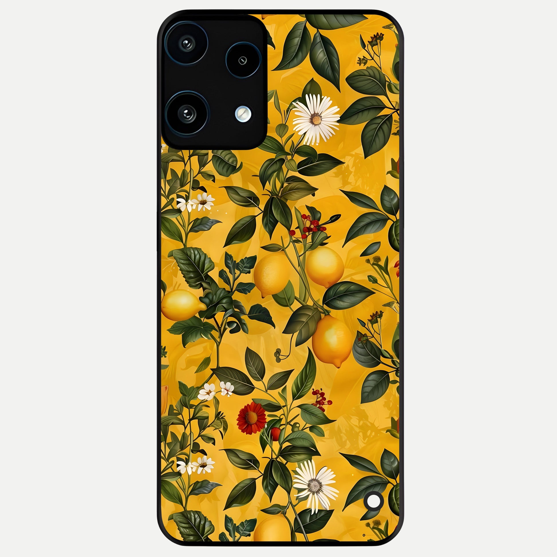  Golden Lemon Field Glass Case For Nothing Phone 3A Lite back cover – full design glossy printed glass finish