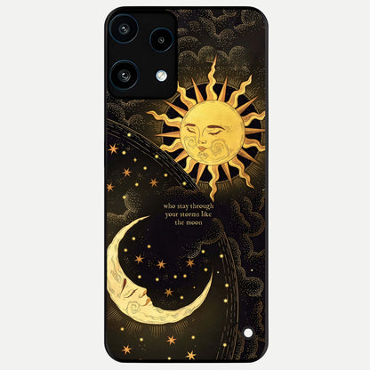  Golden Lunar Love Glass Case For Nothing Phone 3A Lite back cover – full design glossy printed glass finish
