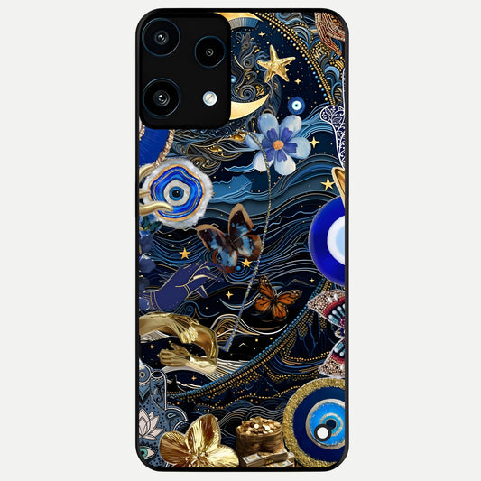  Golden Moon Magic Glass Case For Nothing Phone 3A Lite back cover – full design glossy printed glass finish