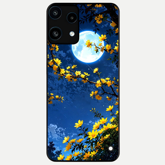  Golden Night Glow Glass Case For Nothing Phone 3A Lite back cover – full design glossy printed glass finish