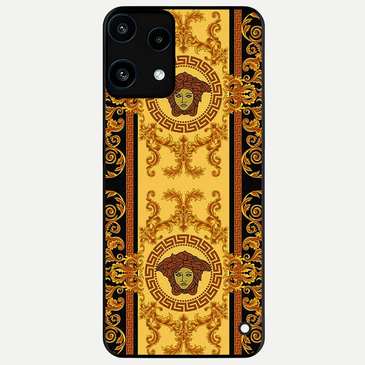  Golden Royal Heritage Glass Case For Nothing Phone 3A Lite back cover – full design glossy printed glass finish