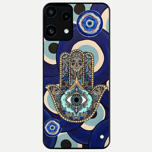  Hamsa Divine Guard Glass Case For Nothing Phone 3A Lite back cover – full design glossy printed glass finish