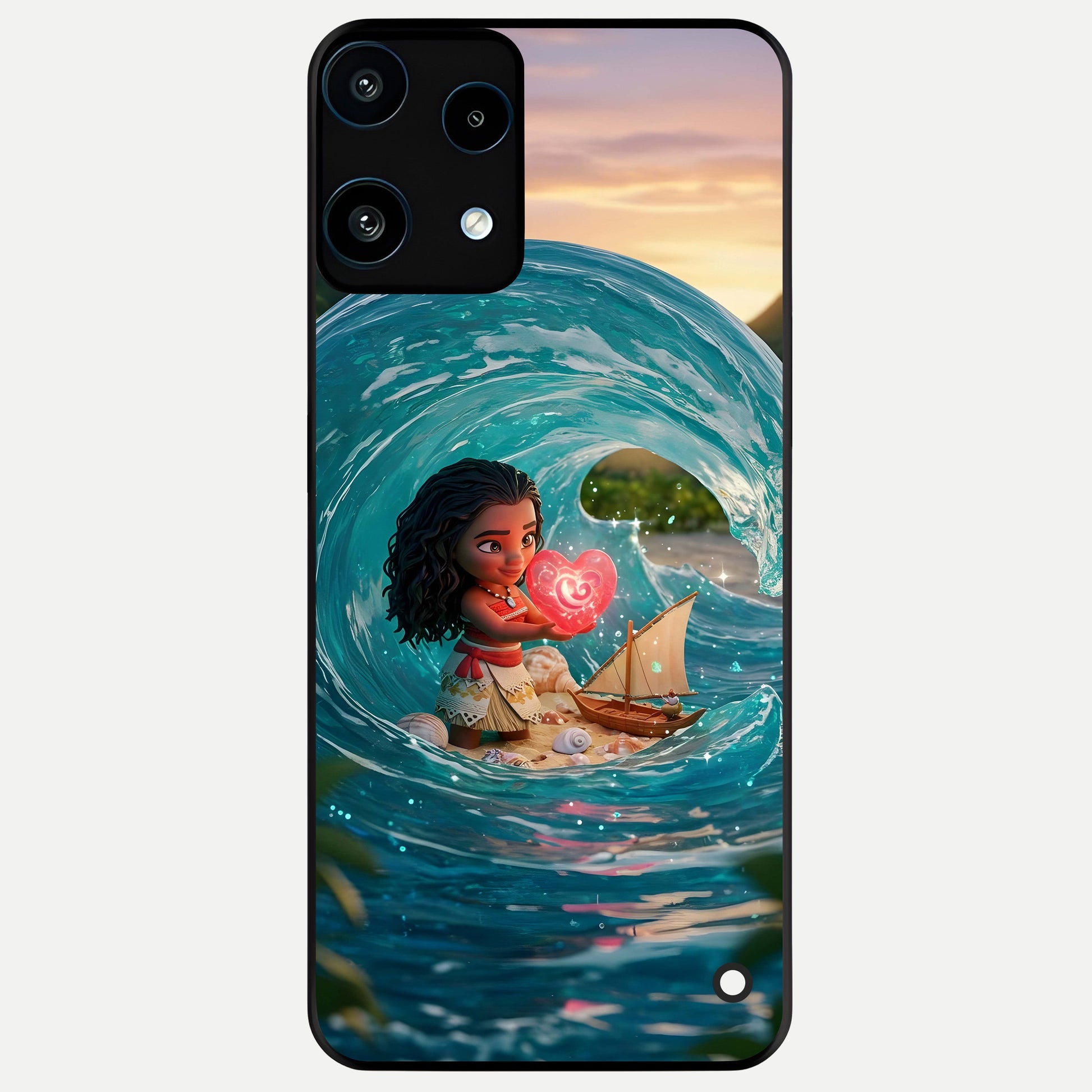  Heart of Ocean Glass Case For Nothing Phone 3A Lite back cover – full design glossy printed glass finish