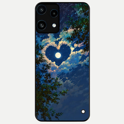  Heart With Moon Sky Glass Case For Nothing Phone 3A Lite back cover – full design glossy printed glass finish