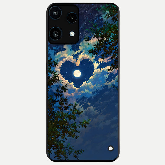  Heart With Moon Sky Glass Case For Nothing Phone 3A Lite back cover – full design glossy printed glass finish